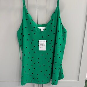 Socialite Green Asymmetrical  Camisole